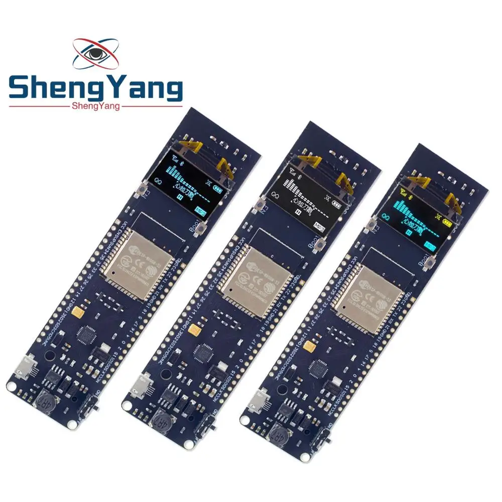 0 96 дюймовый oled дисплей 18650 литиевая батарея WiFi Bluetooth щит ESP32 ESP 32 ESP8266 CP2102 | Интегральные схемы -4000217003267