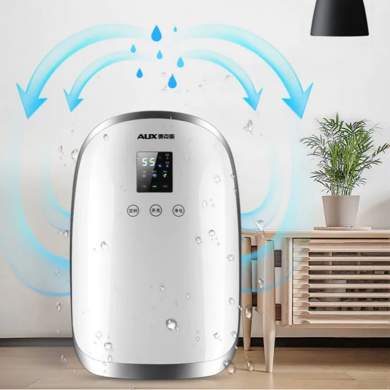 

Dehumidifier Dryer Moisture Absorber Air Purifier Mute Bedroom Basement Dehumidification LED Display Intelligent Touch Control