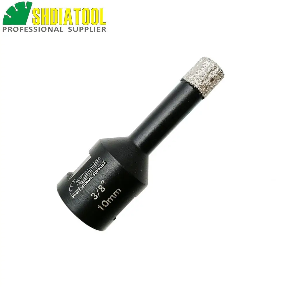 SHDIATOOL 3/8" Vacuum Brazed Diamond Dry Drilling core Bits 