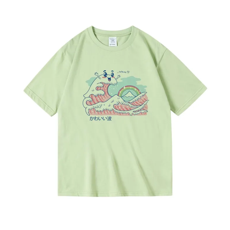 

Мужские футболки из тяжелого хлопка 210 г/кв. М, женская футболка из хлопка с коротким рукавом, футболка в японском стиле