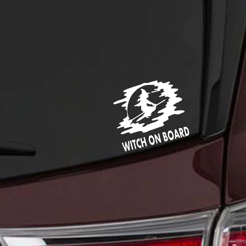 

WITCH ON BOARD Funny Car Sticker Windshield Bumper Motorcycle Decor High Quality KK Vinyl Scratches Waterproof PVC