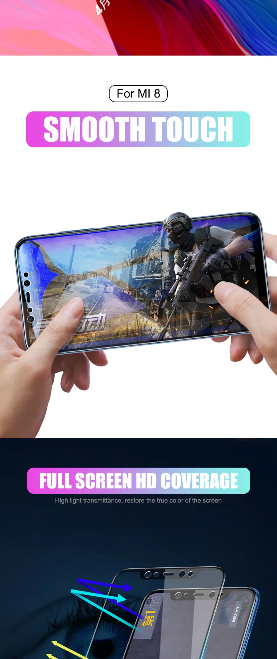 9D закаленное стекло на Xiaomi mi 8 9 SE A1 A2 Lite mi Max 3 2 Note 3 Pocophone F1 Защитная пленка для экрана