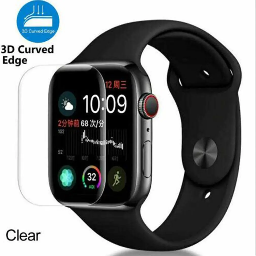 Изогнутая стальная пленка для iWatch серии 1/2/3/4 32 мм/40 мм/42 мм/44 мм защита от царапин