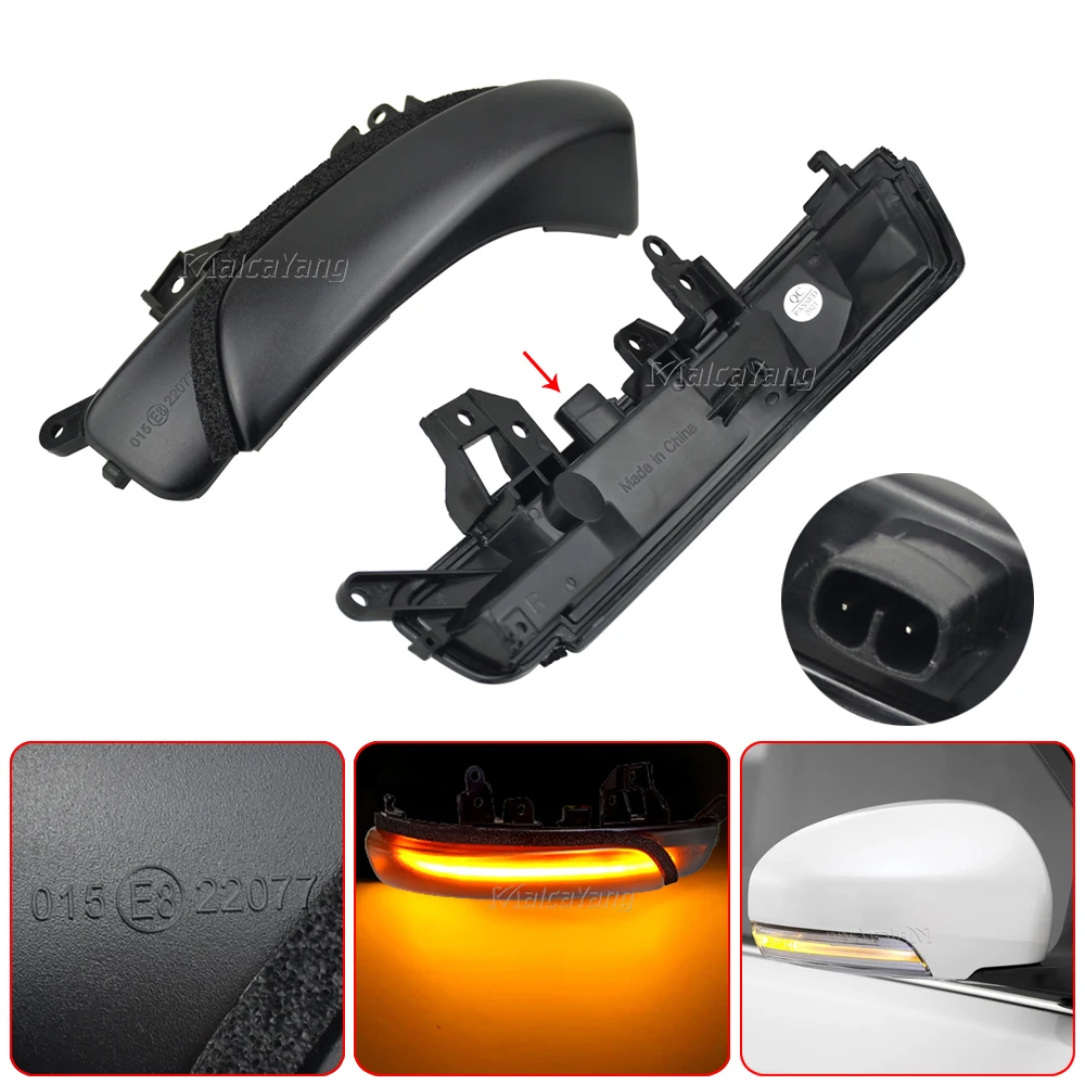 

Rearview Turn Signal Side Mirror LED Flasher Repeater For Toyota WISH PRIUS REIZ MARK X CROWN AVALON 81740-30130 81730-30140