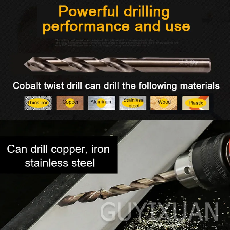 

Cobalt twist drill set Stainless steel with straight handle Drill bit Industrial drill set tool