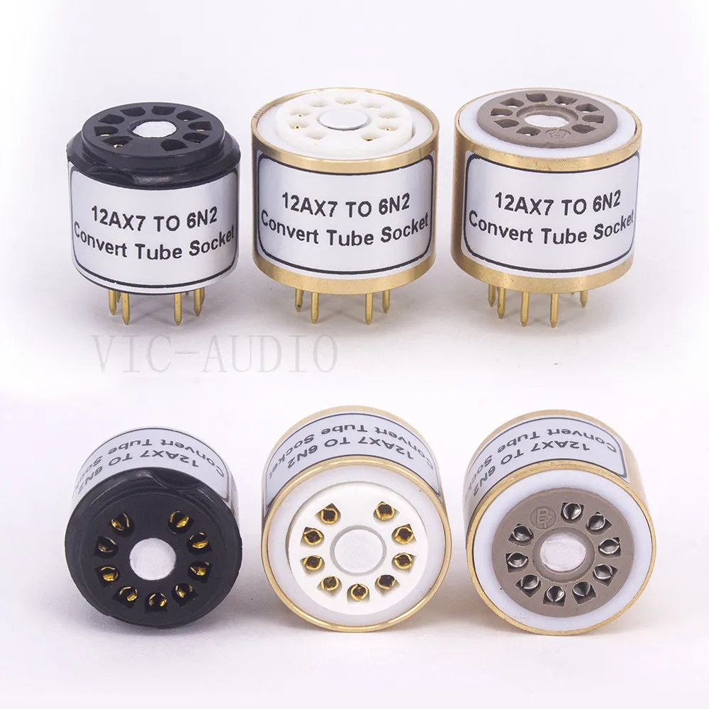 1 шт. 12AX7 ECC83 Top до 6N2 нижний 9Pins трубка DIY звуковая вакуумная адаптер Socket усилитель