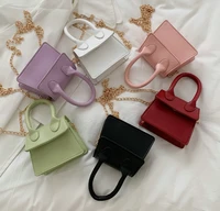 mini small square bag 2020 fashion new quality pu leather womens handbag crocodile pattern chain shoulder messenger bags
