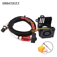 cr 10 ender3 nozzle fan kit 3d printer hotend kit extruder kit with 0 4 nozzle heating block double fans cover air connections