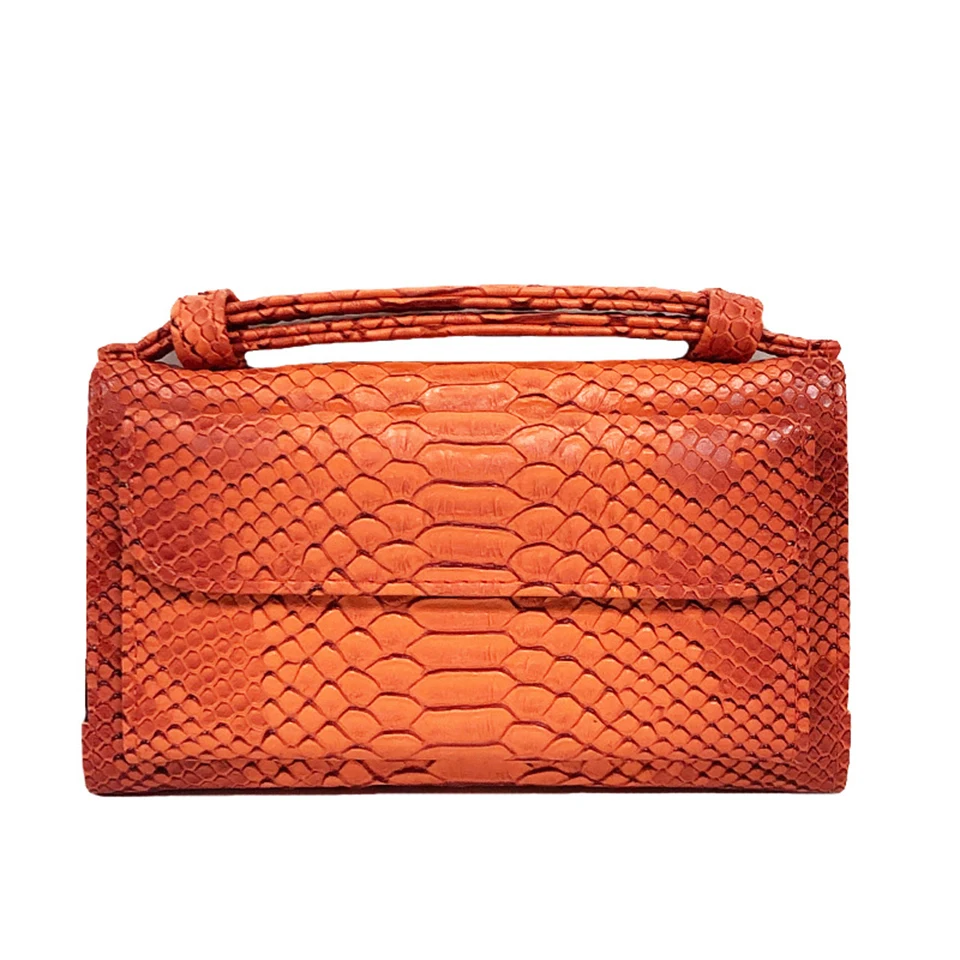 Женская сумка из змеиной кожи мини кожаная мессенджер новый модный клатч через