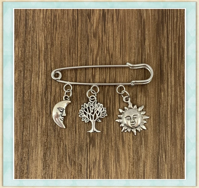 Креативные Броши Древо жизни солнце и луна экологические подарки значок на