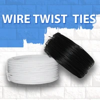 1 roll plastic coated iron wire twist ties cable wrap organizer ties 0 550 75mm roundflat type