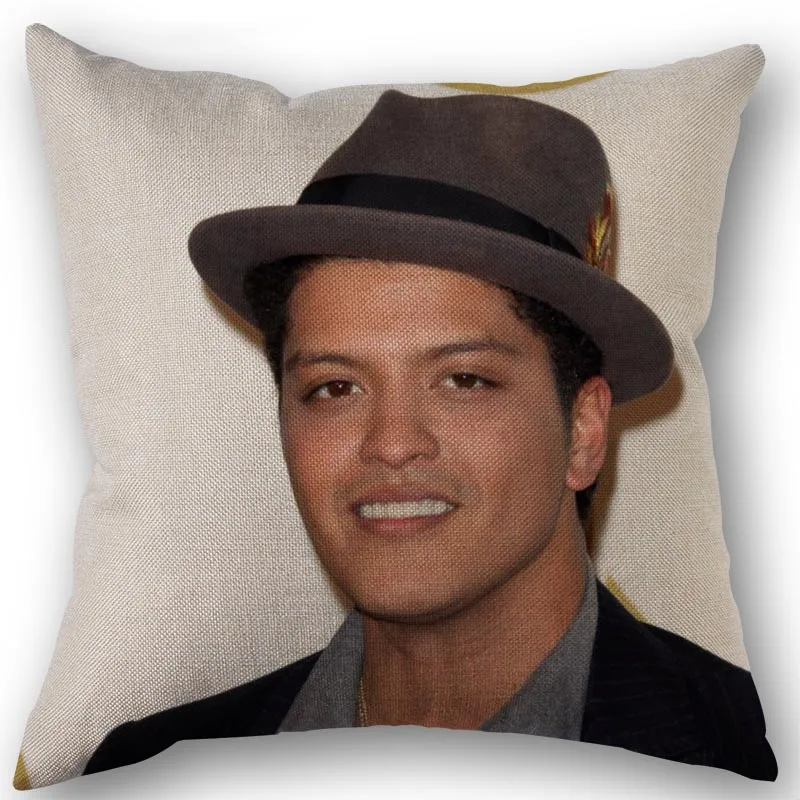 

Bruno Mars Pillowcase High Quality Home Textile Cotton Linen Fabric 45x45cm One Side Decoration Pillow Cover New 0603