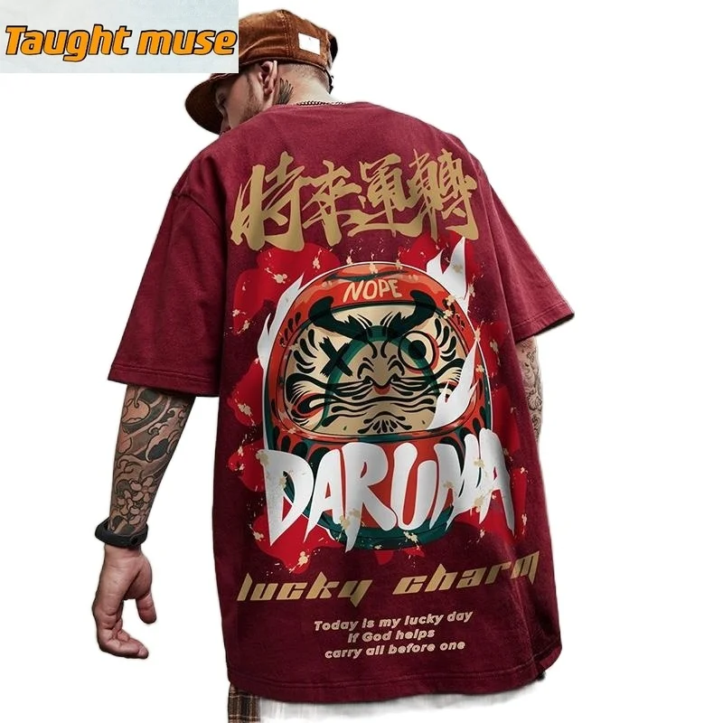 

New Short Sleeve Men's Trendy Chinese Style Menswear Fashion Brand T-shirt Loose Trendy Half Sleeve