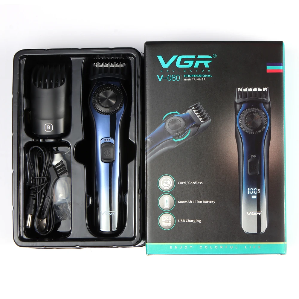 

VGR hair trimmer USB rechargeable hair clipper haircut machine 1-20mm adjustable beard trimmer