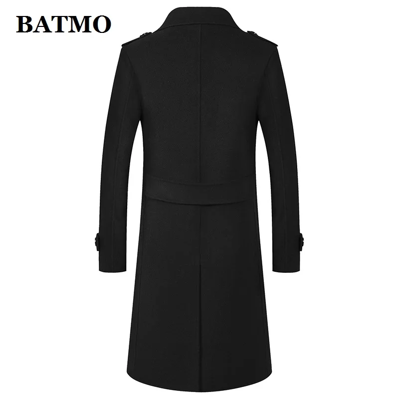 BATMO 2019 Новое поступление зимнее высококачественное шерстяное двубортное пальто