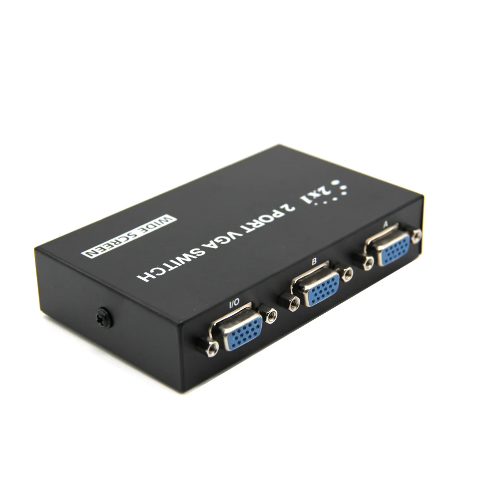 2 в 1 порта VGA Селекторный блок VGA/SVGA Ручное переключение переключатель