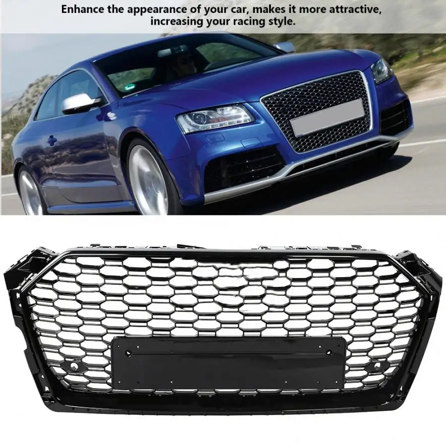 Для RS5 стиль Передняя Спортивная Шестигранная сетка с сотовой блендой гриль