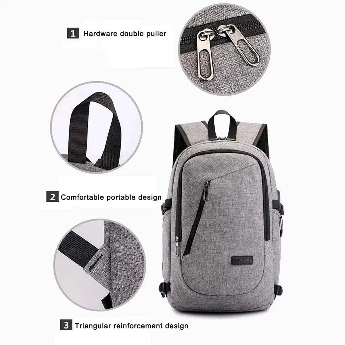 Многофункциональный деловой рюкзак для ноутбука 15 6 дюйма с USB-зарядкой и