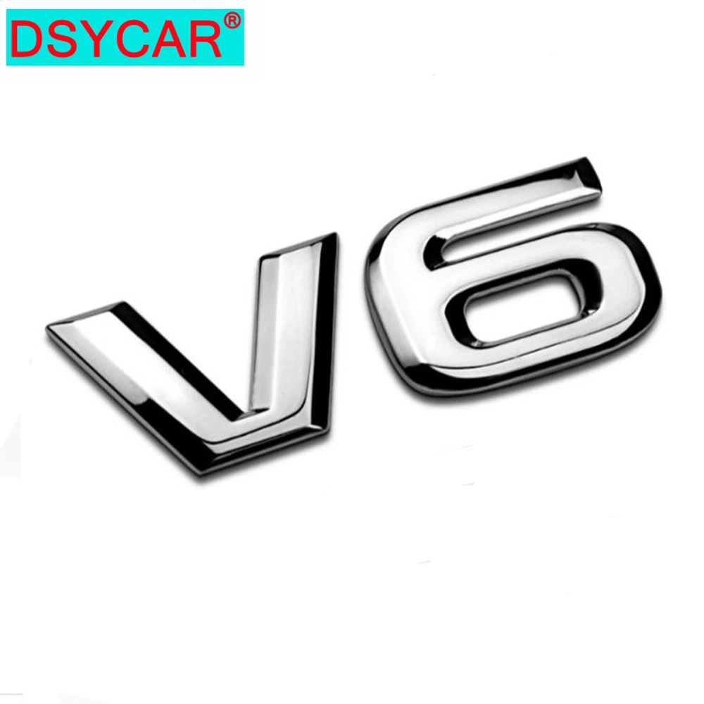 Dsycar 3D металлический V6 дисплей двигателя автомобиля стикер эмблема значок для Декор для автомобилей Аксессуары