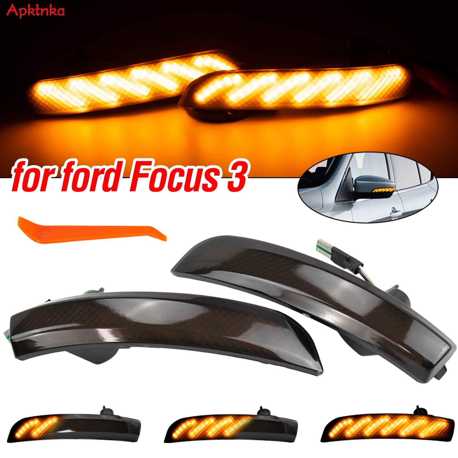 Светодиодный индисветильник поворота для Ford Focus 3 MK3 Kuga Escape EcoSport C-Max - купить по