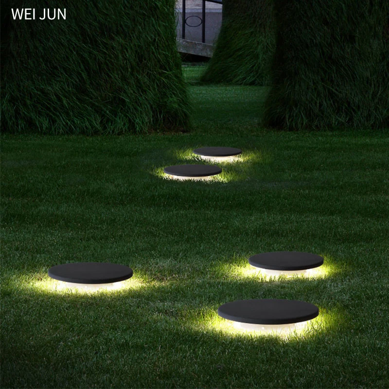 

Solar Ground Lights Led Solar Garden Outdoor Disk Lights Waterproof In-Ground Landscape Lighting Lawn Patio Pathway Yard Deck