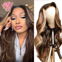 highlight body wave ombre frontal wig closure wigs t part wig p427 honey blonde 100 human hair for black women 13x4 4x4 13x4x1