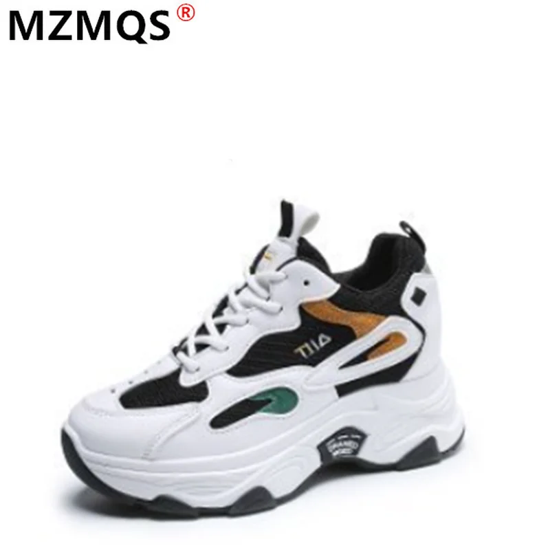 

2021 New Spring Women's Sneakers Fashion Lace-up Comfortable Vulcanized Shoes Women's Casual Sneakers Platform Shoes for Woman