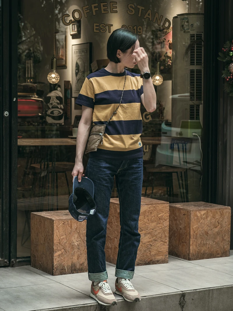 Не в наличии 2 дюймов Широкие полоски плотный Для Мужчин's футболки тюрьмы Стиль