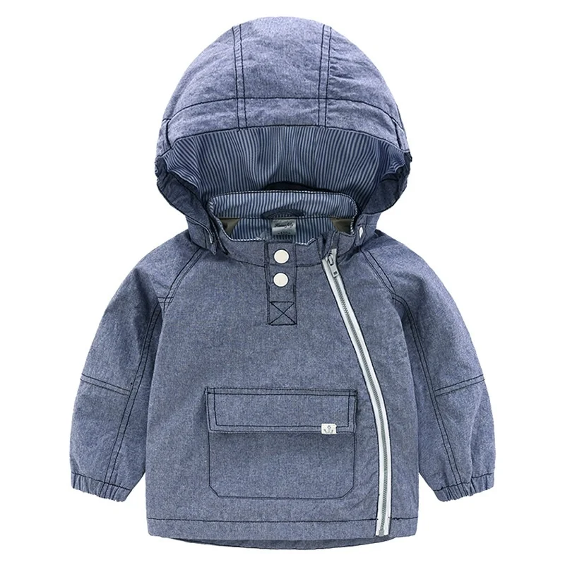 Boys Jackets Children Winter 2021 Girls Kids Windbreaker With Hooded Zipper Long Sleeve Wind Proof Jackets Outerwear Warm Coat