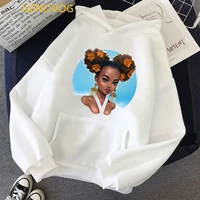 pretty african black girl print sweatshirt women winter oversized hoodies femme melanin poppin sudadera mujer streetwear
