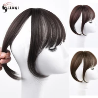 dianqi 3d clips invisible seamless head synthetic hair fake brown black short hair female adult women bb clip hair pieces