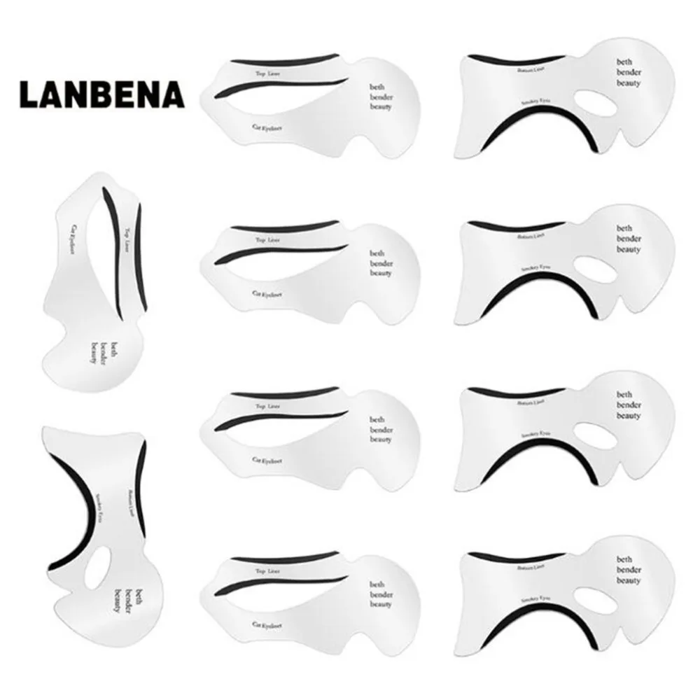 10 шт./компл. подводка для глаз с рисунками кошек многоразовый трафарет