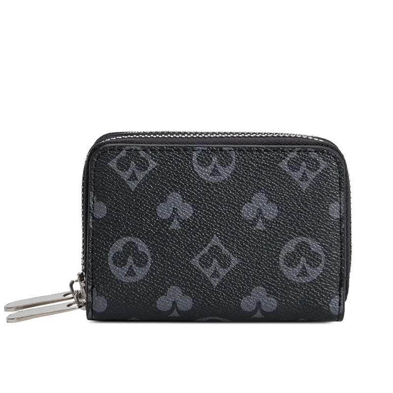 

Luxury Brand Designer Women Short Wallet and Clutch Purse Handbags for Male Wallet Men Unisex Zipper Wallet Key Bag