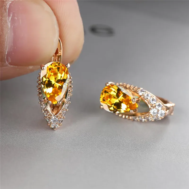 Изящные свадебные серьги в форме капли воды с кристаллами милые женские зеленым