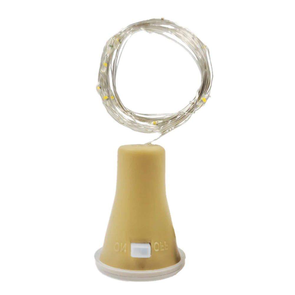 

10LED/20LED Solar Wine Bottle Garland String Lights Battery Powered Cork Copper Wire Fairy Lamp Wedding Bar Party Decor