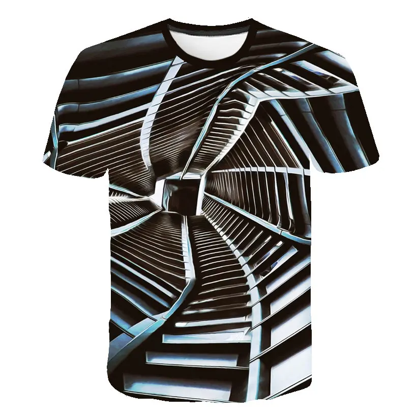 Короткая футболка с изображением черного тоннеля забавная Футболка