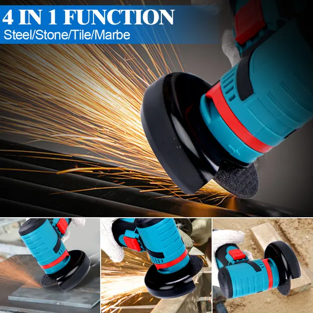 JIUNENG Mini Angle Grinder,12V Mini Cordless Angle Grinder with Two  Battery, Metal Cutter Machine for Grind,Cut