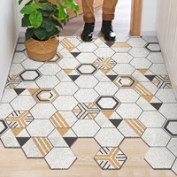 hexagon home front door mat modern style entrance rugs kitchen bedroom living room carpet non slip bath mat pvc hallway doormat