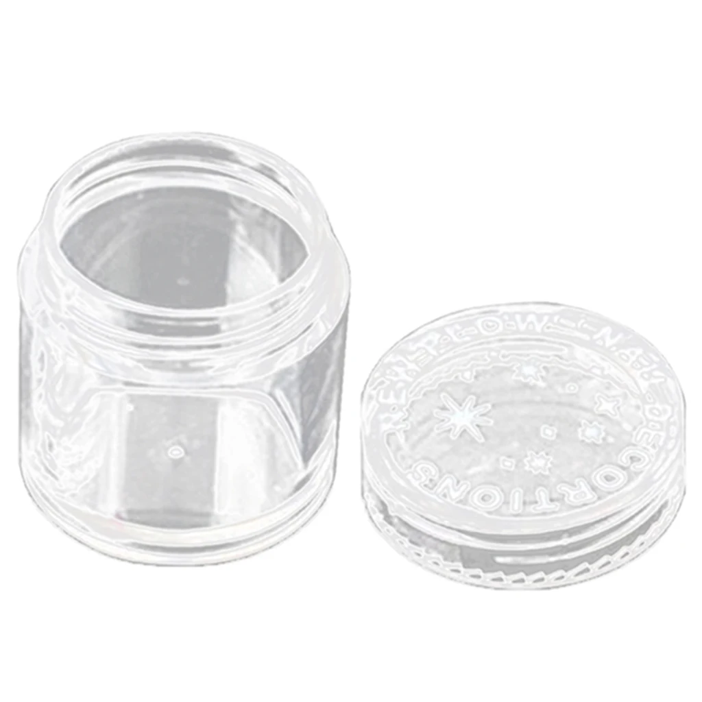 

Empty Clear Container Jar with Screw Lids for Jewelry Beads Nail Accessories