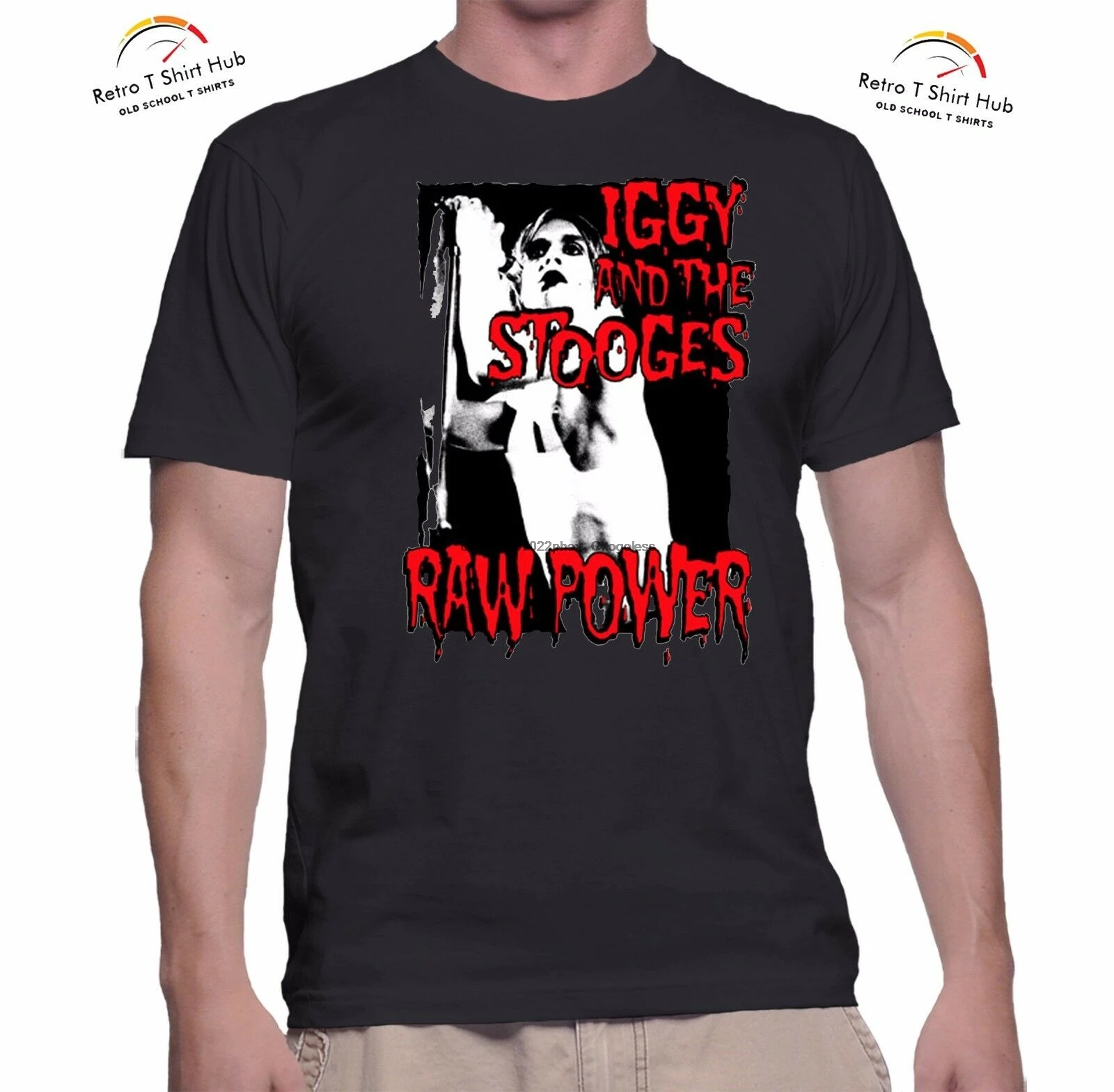 Винтажная Классическая футболка IGGY POP & THE STOOGES в стиле панк рок|Мужские футболки| |