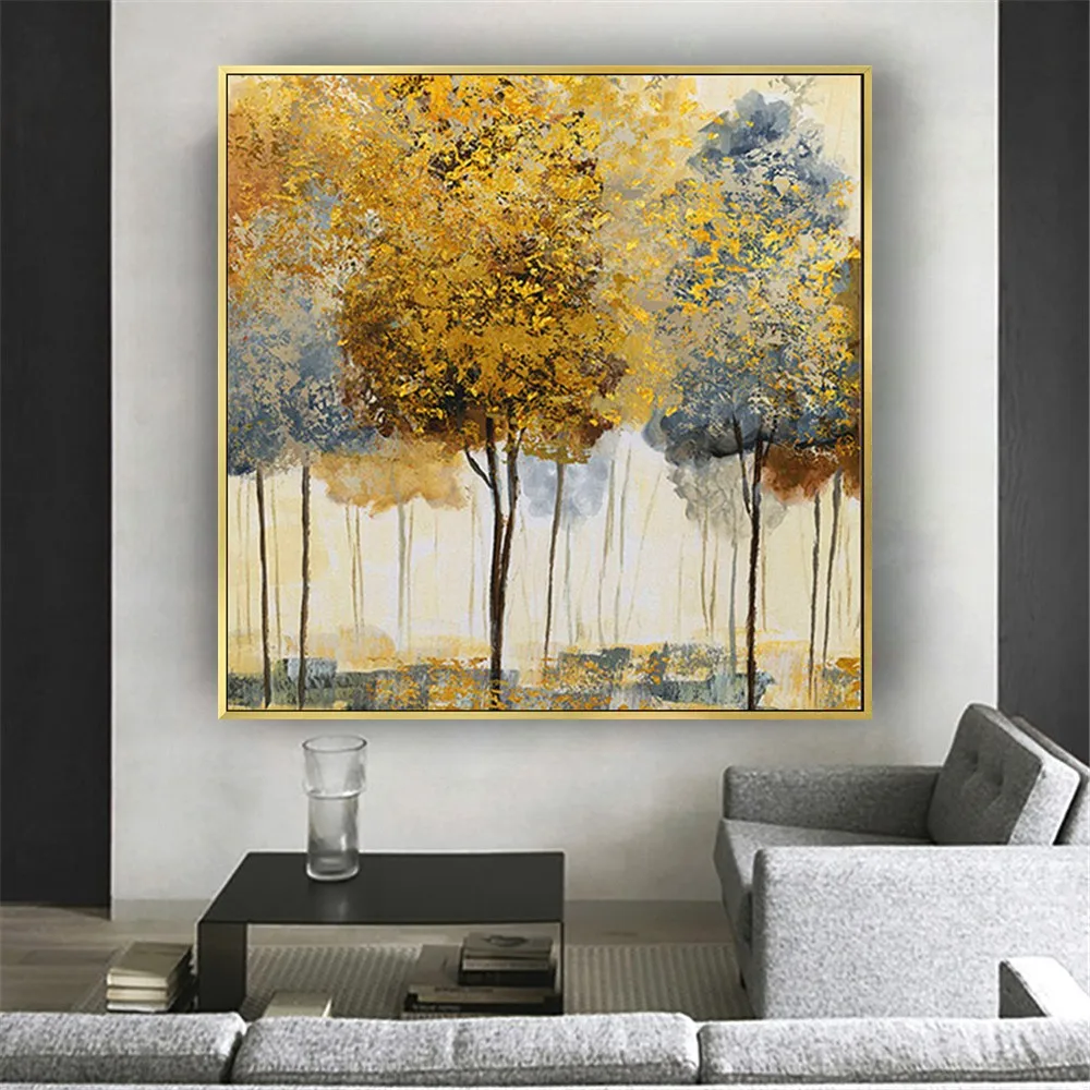 

100% Handmade Abstract Oil Painting Landscape Minimalist Wall Art On Canvas Modern For Living Room Bedroom