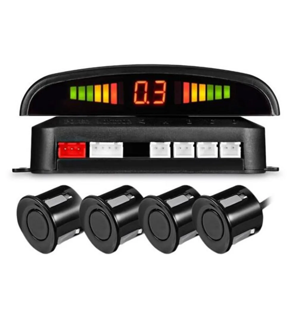 4 Parking Sensors Kit Universal Car Sensor Reversing Radar Distance Detection Digital Display Monitor System 12V | Автомобили и