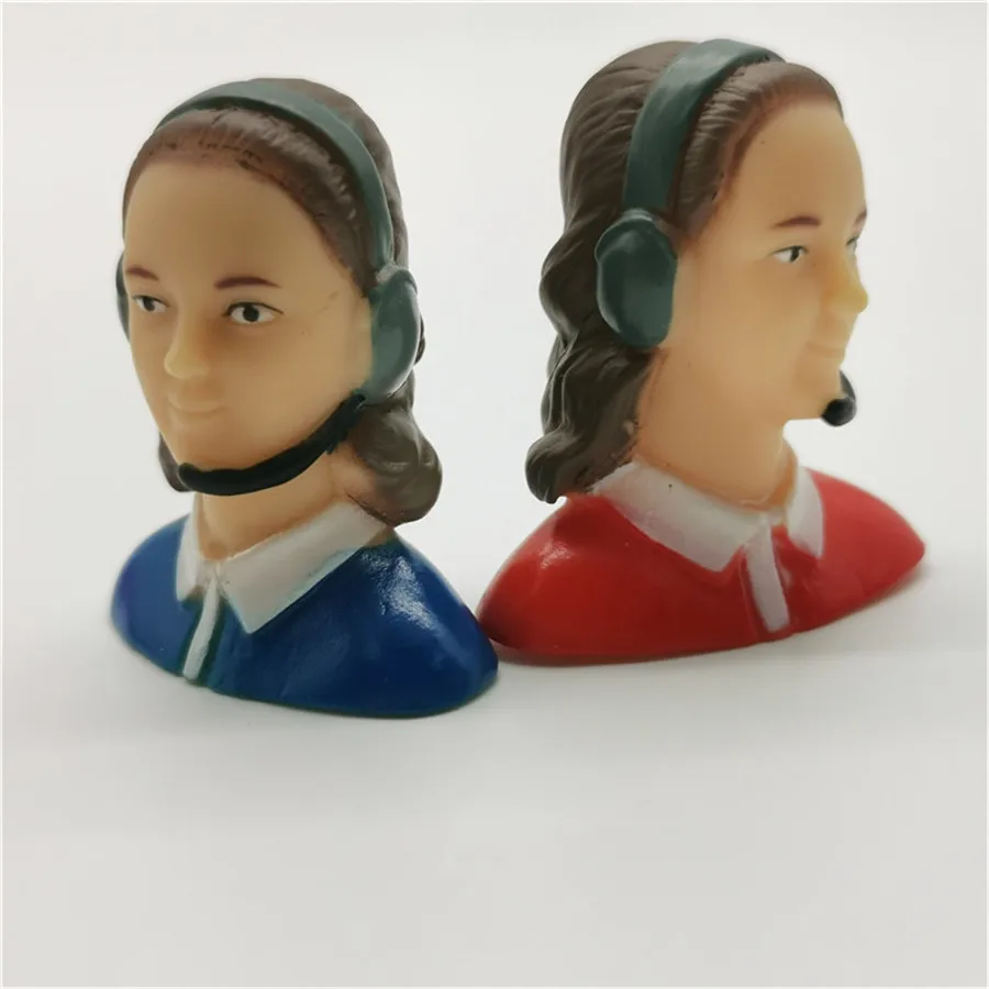 

1 Pc 1/9 Scale Civil Female With Earphone/ Male Pilots Figures Toy Model For RC Plane Accessories Hobby Color Red Blue Yellow