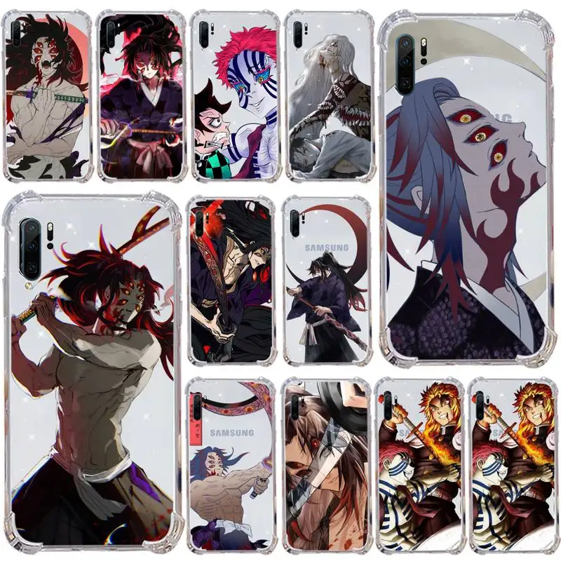 

Anime Demon Slayer Akaza Phone Case for Samsung s9 s10 s20 Huawei honor P20 P30 P40 xiaomi note mi 8 9 pro lite plus Clear