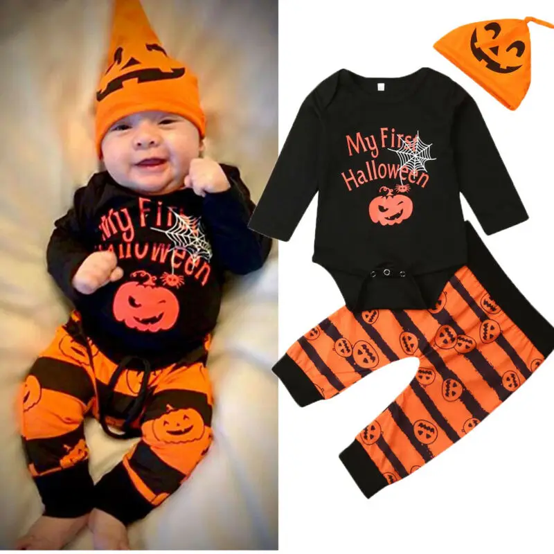 New My First Halloween Newborn Baby Boy Girl Romper Jumpsuit Pants Clothes Outfits | Детская одежда и обувь
