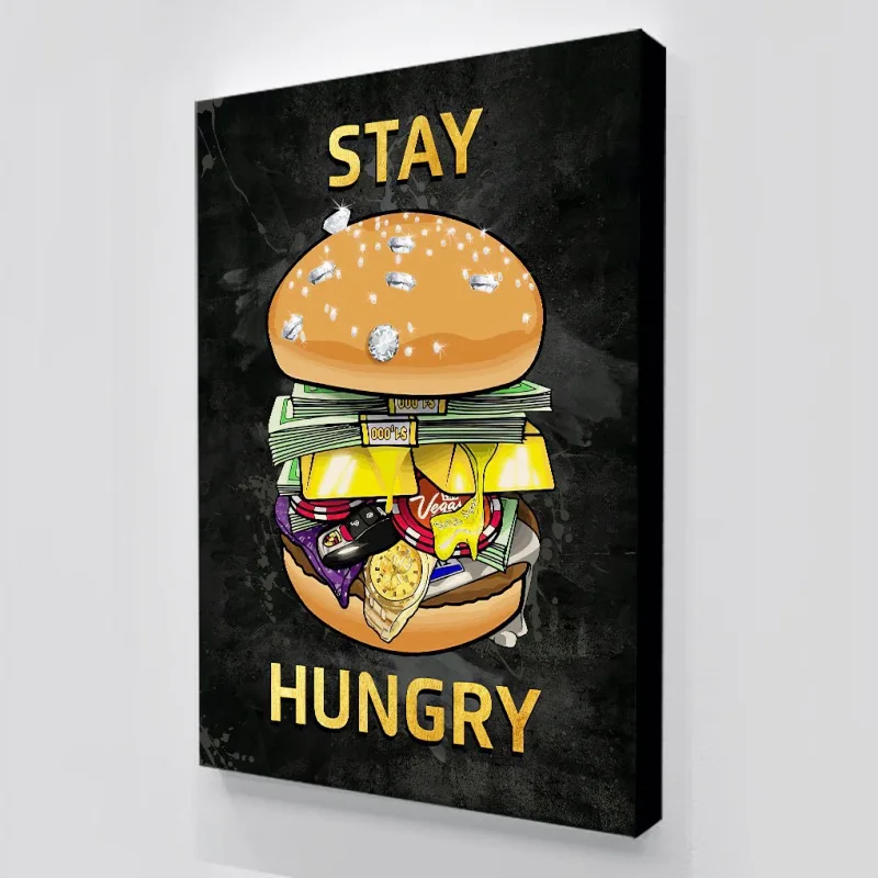 Плакаты и художественная печать на холсте картина неоновые деньги Декор для