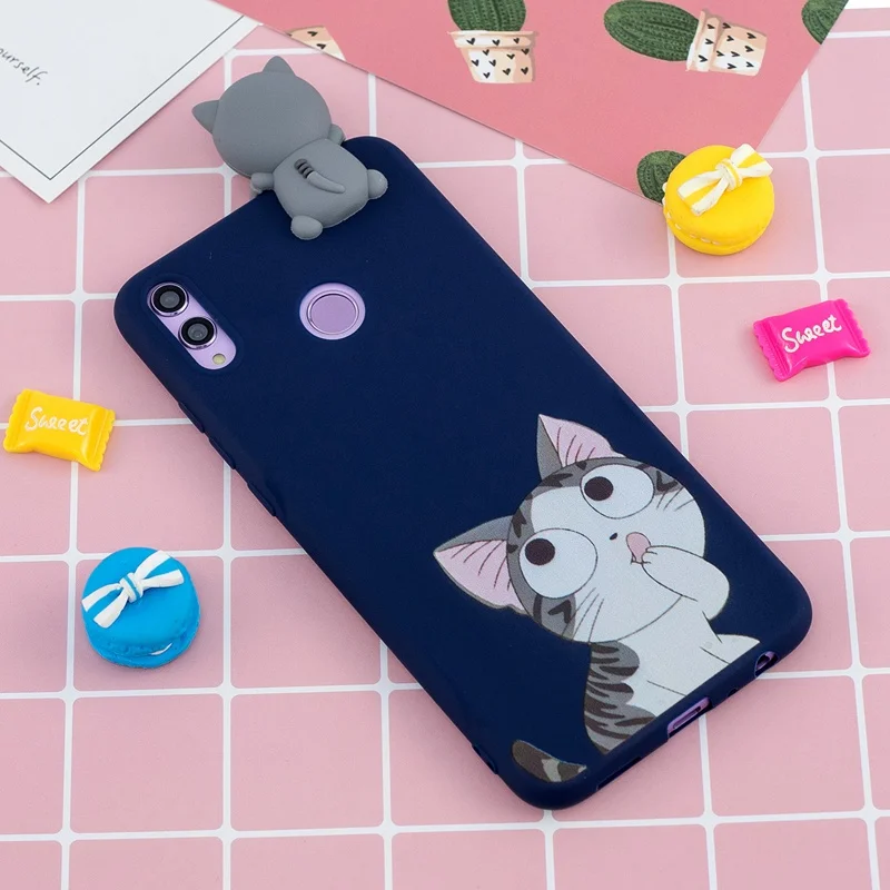 Для Honor 8X чехол 3D игрушки панда кошка мультфильм для силиконовый Футляр телефона