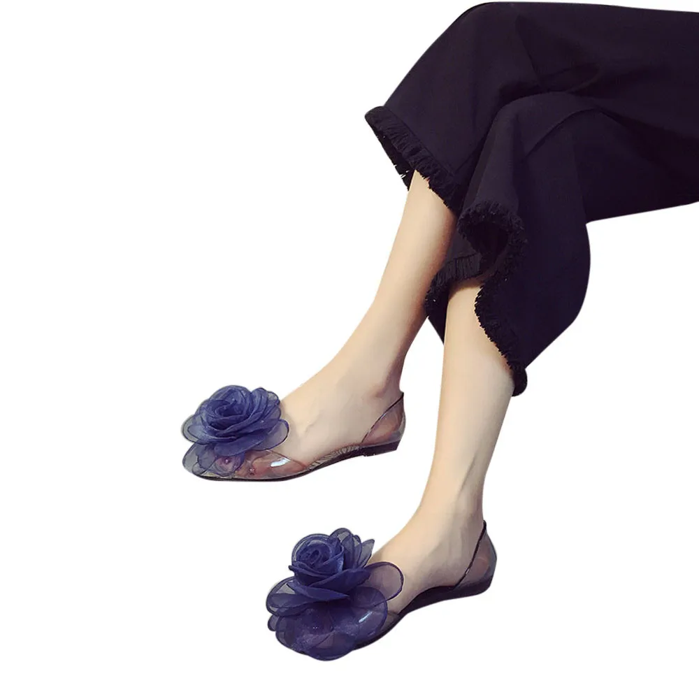 SAGACE/Новинка Модные женские босоножки Летние прозрачные туфли на плоской подошве