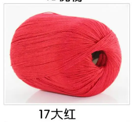 17 5 шт.* 50 г пряжа для вязания linha de croche шелковая нить для наращивания вязания игл вязание хлопок ручная работа белье t50 - Цвет: 17
