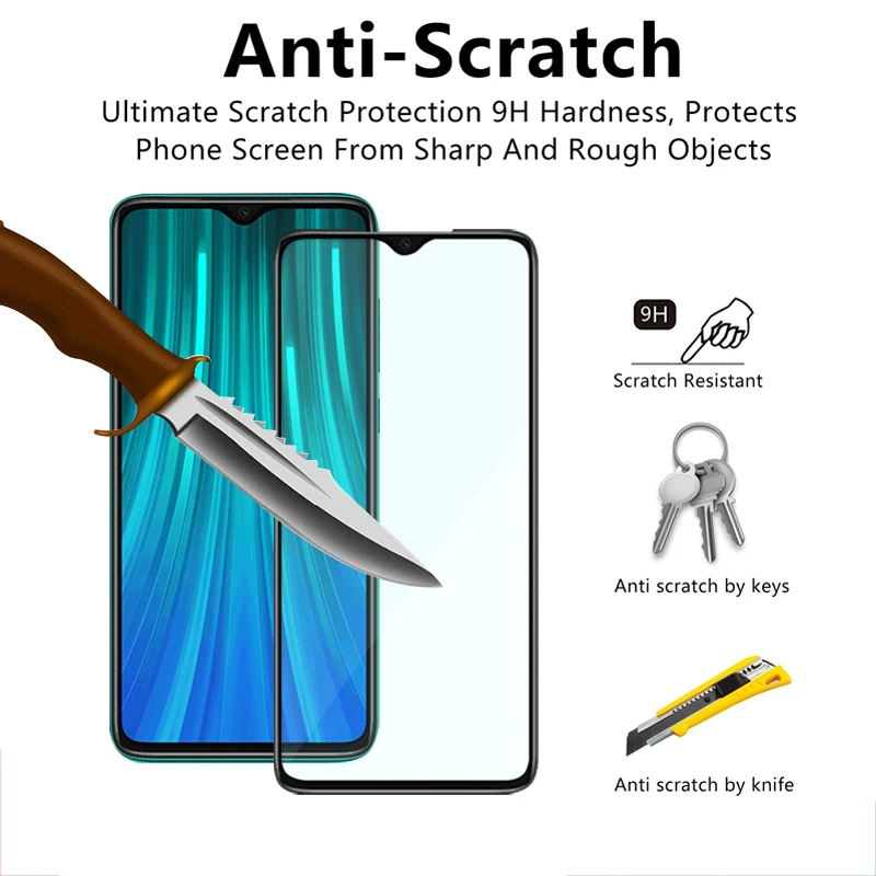 2 в 1 стекло для объектива камеры + экрана Xiaomi Redmi Note 6 7 8 Pro камера полное покрытие